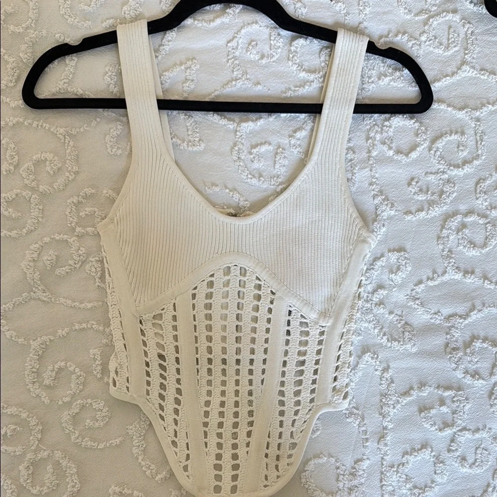 DION LEE NET CROCHET TOP - Picture 4 of 8